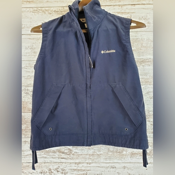 Columbia Sportswear Company Jackets & Blazers - Columbia Sportswear Vintage Tech Vest Navy Blue Full Zip